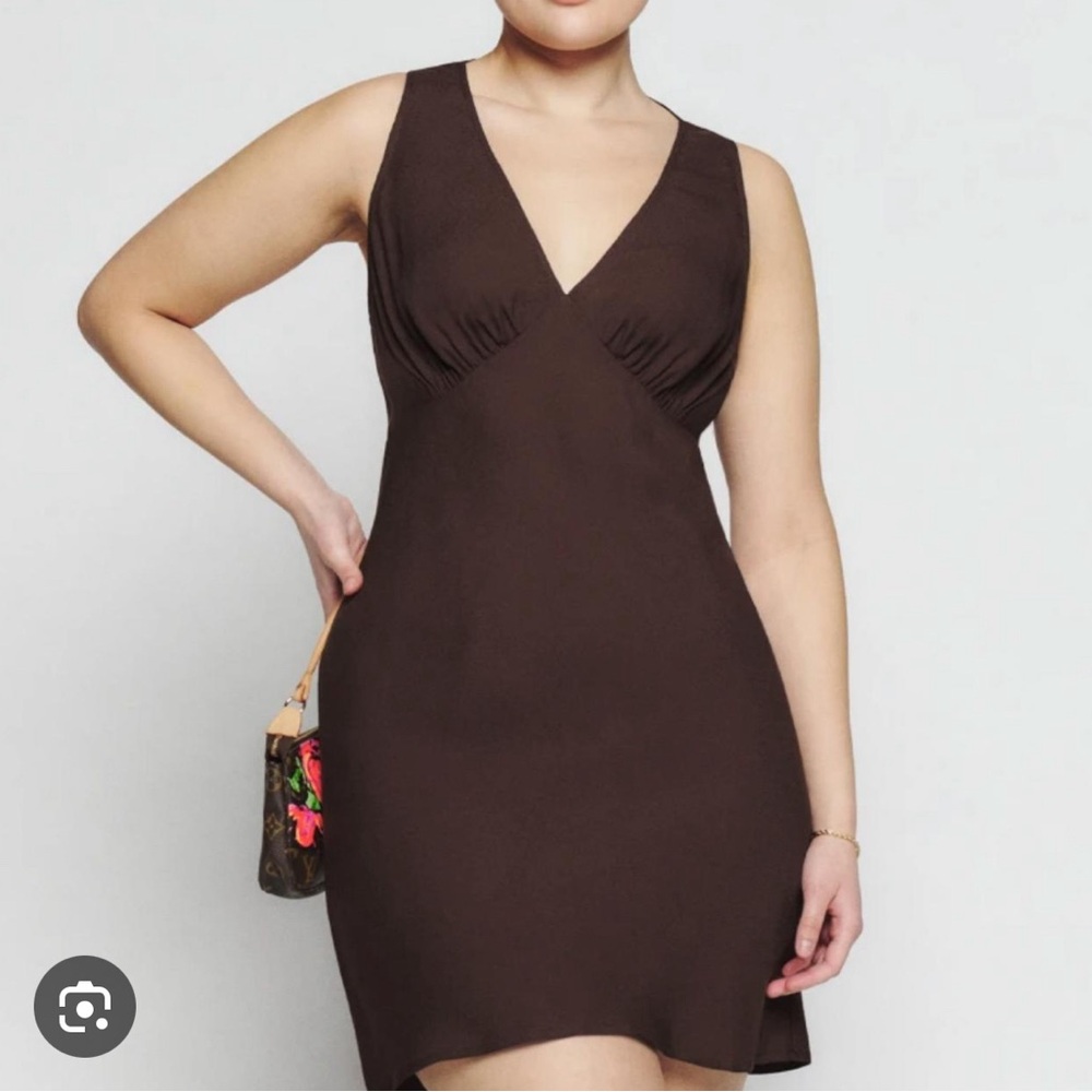 Reformation Calix mini dress brown XS NWT